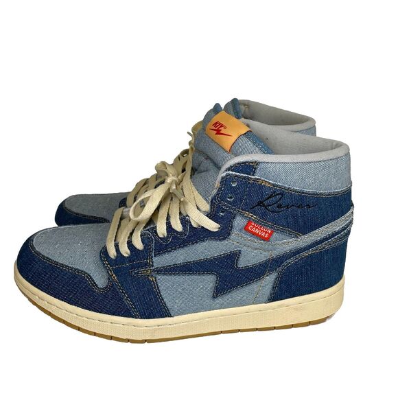 Kool Kiy X Reves Paris Denim Sneakers - Picture 1 of 9